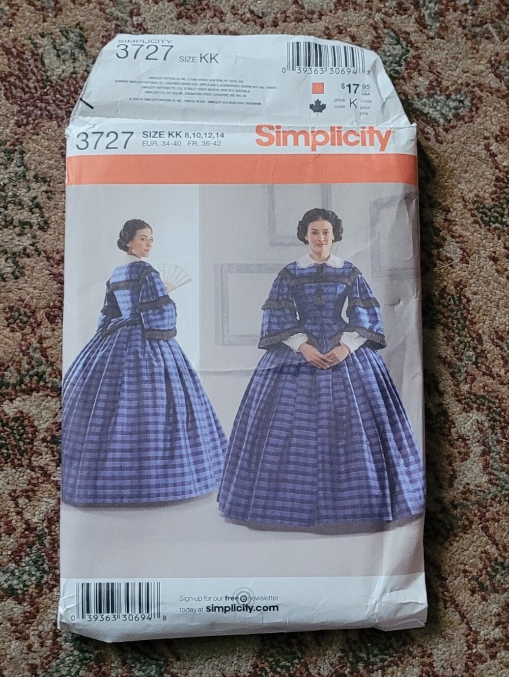 Simplicity  Historical Dress Sewing Pattern